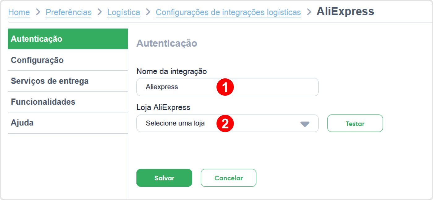 Integração com a logística AliExpress – Bling!