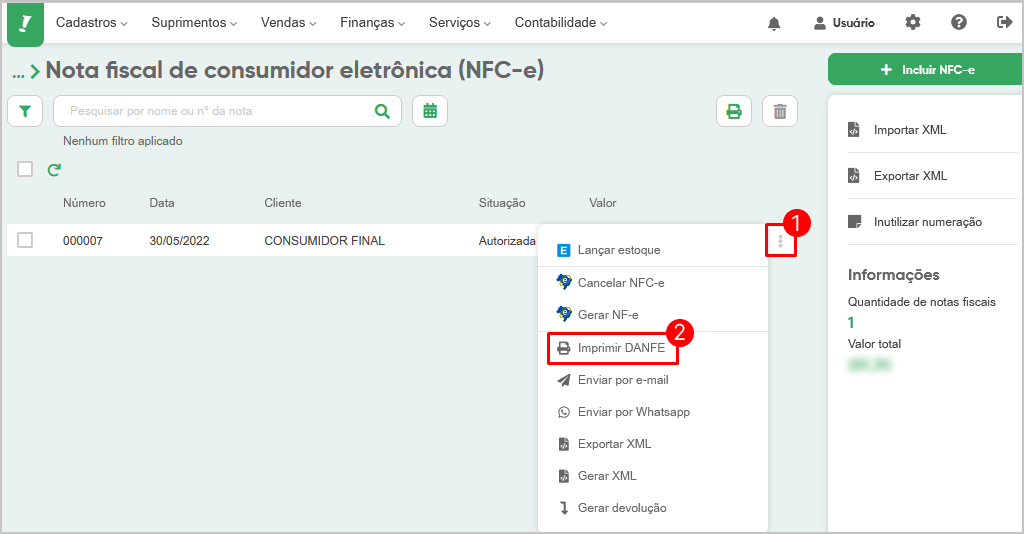 Como Imprimir A Nota De Consumidor Nfc E Bling 3731